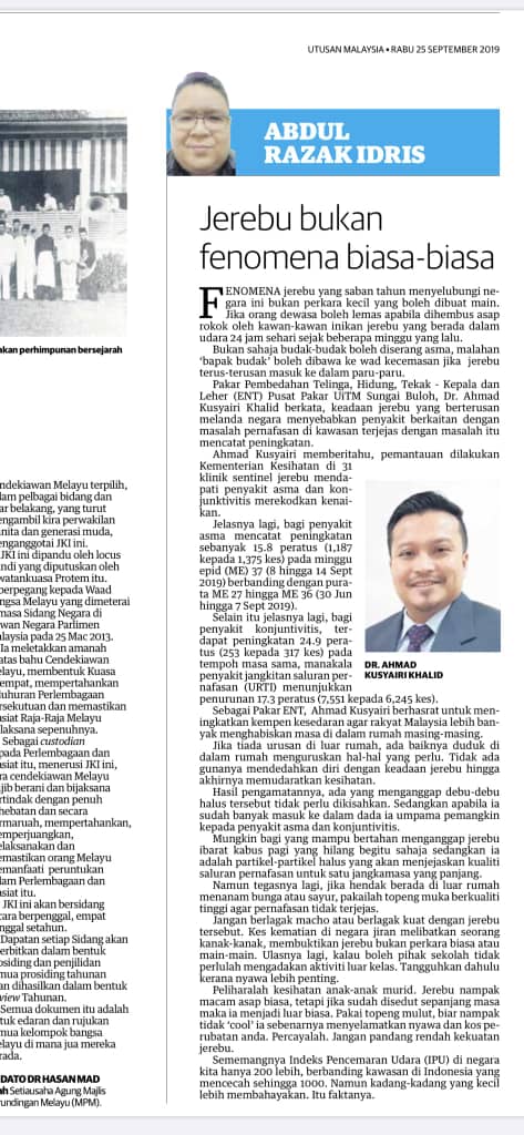 Jerebu bukan fenomena biasa biasa